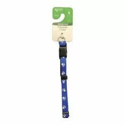 Master Paws® Adjustable Reflective Blue Paw Print Dog Collar - Small