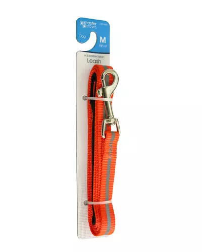 Master Paws® 5' Orange Reflective Adjustable Nylon Dog Leash - Medium 3 Master Paws® 5' Orange Reflective Adjustable Nylon Dog Leash - Medium