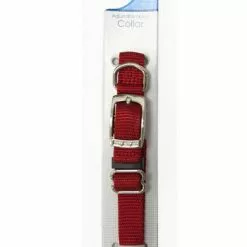 Master Paws® Adjustable Red Nylon Dog Collar - Medium