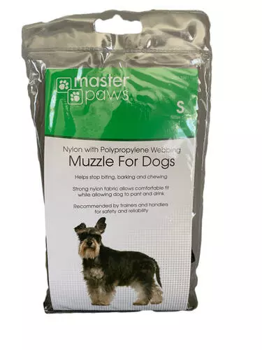 Master Paws® Black Nylon Dog Muzzle - Small 3 Master Paws® Black Nylon Dog Muzzle - Small