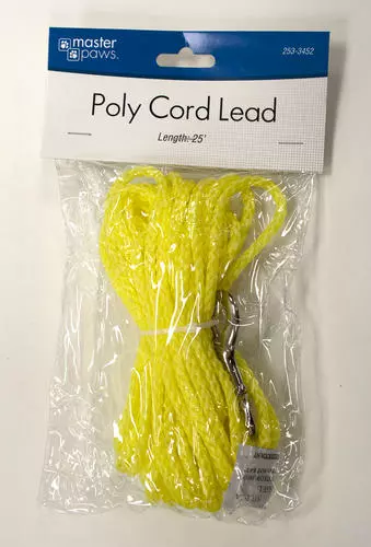 Master Paws® 25' Yellow Poly Cord Dog Lead 3 Master Paws® 25' Yellow Poly Cord Dog Lead