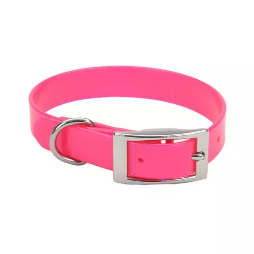 Master Paws® Neon Pink Waterproof Dog Collar - Small 3 Master Paws® Neon Pink Waterproof Dog Collar - Small