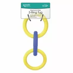 Master Paws® Diamond Grip 3-Ring Tug Dog Toy - 11.5" -Master Paws Sales Store 575514 1
