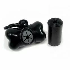 Master Paws™ Bone Shaped Pet Waste Pickup Bag Dispenser + Black Bags - 30 Ct