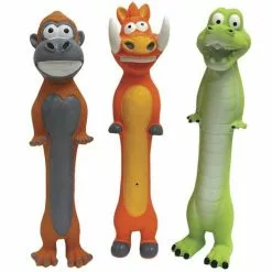 Master Paws® Longies Latex Dog Toy With Squeaker - Assorted