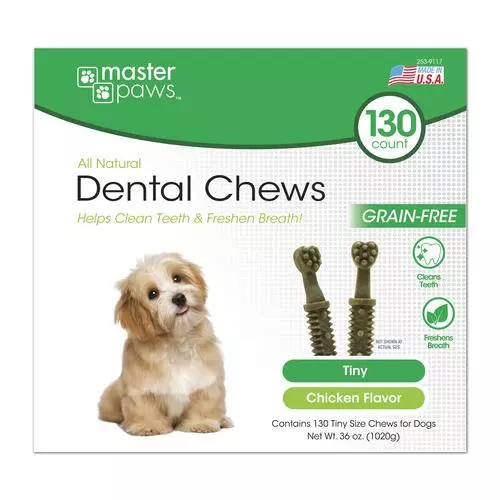 Master Paws® Tiny Dental Brushes Dog Chew Treats - 36 Oz 3 Master Paws® Tiny Dental Brushes Dog Chew Treats - 36 Oz